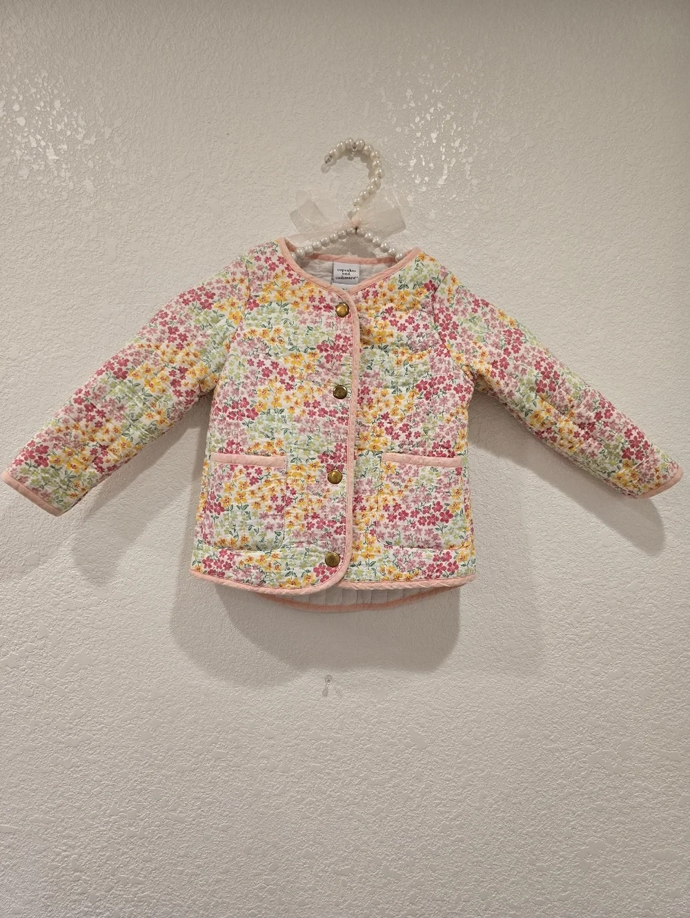Cupcakes and Cashmere floral quilted jacket 2T
